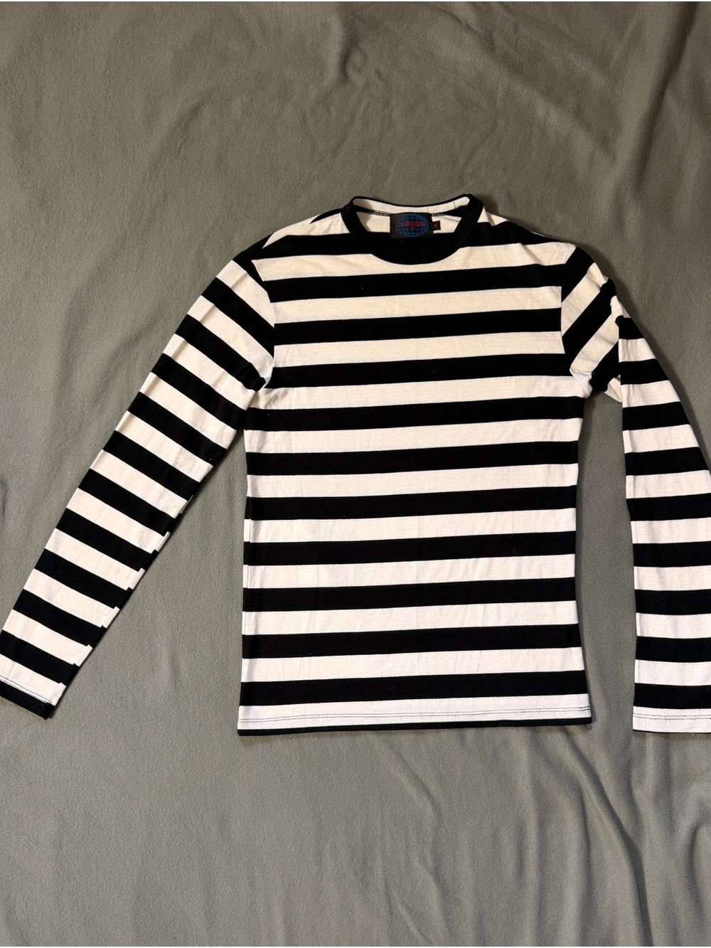 Tripp NYC Black & White Striped Long Sleeve Shirt